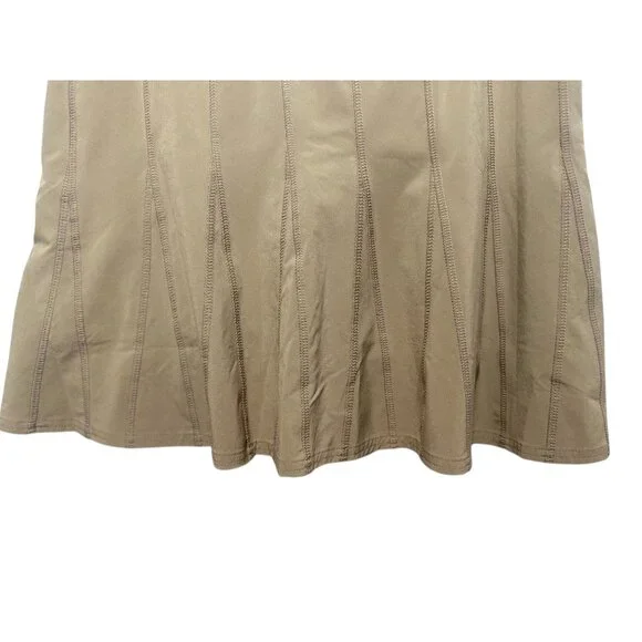 Athleta Pleated Skirt Skort Womens Size 6 Brown Tan Tennis Preppy Golf Oudoors